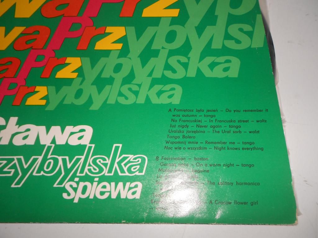 пластинка SLAWA PRZYBYLSKA SINGS HITS - фото фото фото 3