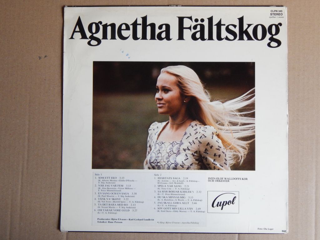 Agnetha Fältskog ‎– Som Jag Är 1970   (Cupol ‎– CLPN 345, Sweden) EX+/EX - фото фото фото 1