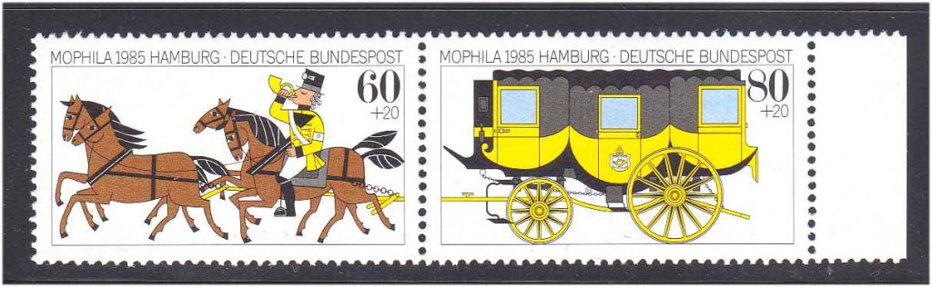 Транспорт Германия 1985 г MNH - сцепка - фото фото фото 0