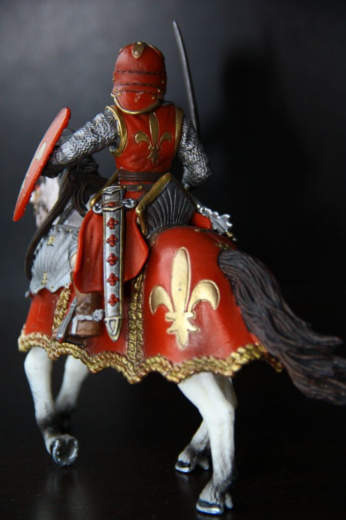 рыцарь на коне с мечем SCHLEICH 90-100мм ФРГ - фото фото фото 4