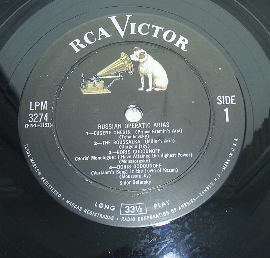 SIDOR BELARSKY Russian Operatic Arias LP 10" VG/VG- - фото фото фото 2
