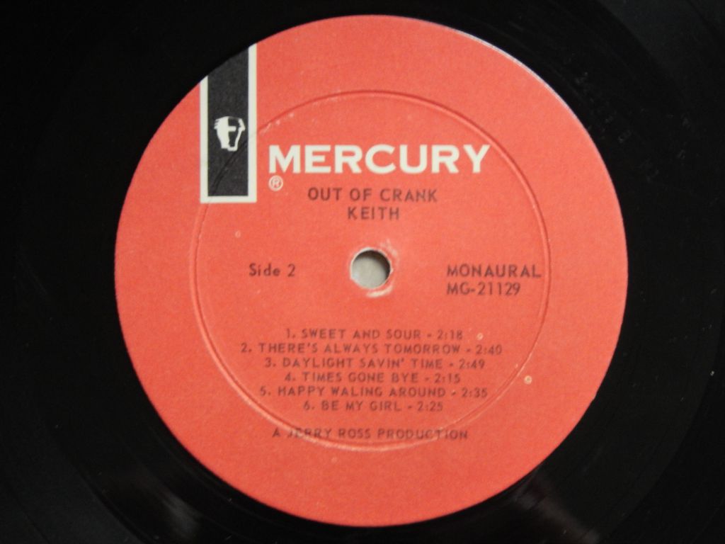 Keith ‎– Out Of Crank  (Mercury ‎– MG 21129, USA) EX+/EX+ - фото фото фото 3