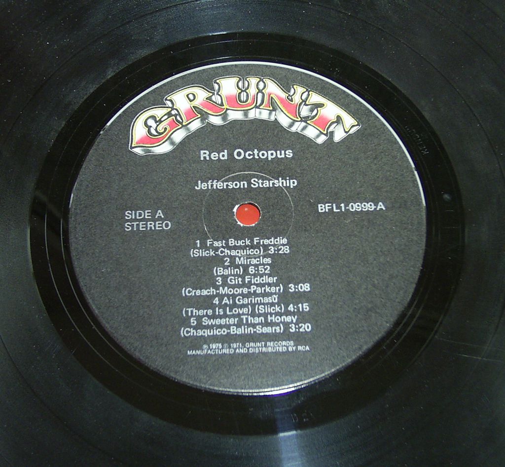 JEFFERSON STARSHIP Red Octopus LP VG  (-)/VG++ - фото фото фото 2
