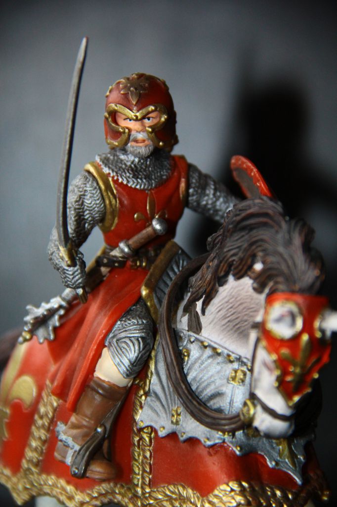 рыцарь на коне с мечем SCHLEICH 90-100мм ФРГ - фото фото фото 3