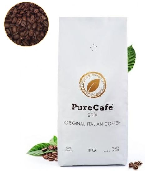 Кофе PureCafe Gold, 100% Арабики, зерно, Италия, 1кг. - фото фото фото 2
