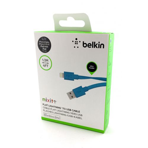 Дата кабель Belkin Flat iPhone 5 Синий - фото фото фото 0