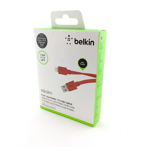 Дата кабель Belkin Flat iPhone 5 Красный - фото фото фото 0