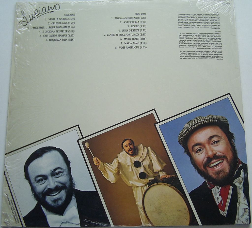 LUCIANO PAVAROTTI Luciano LP VG/EX - фото фото фото 1