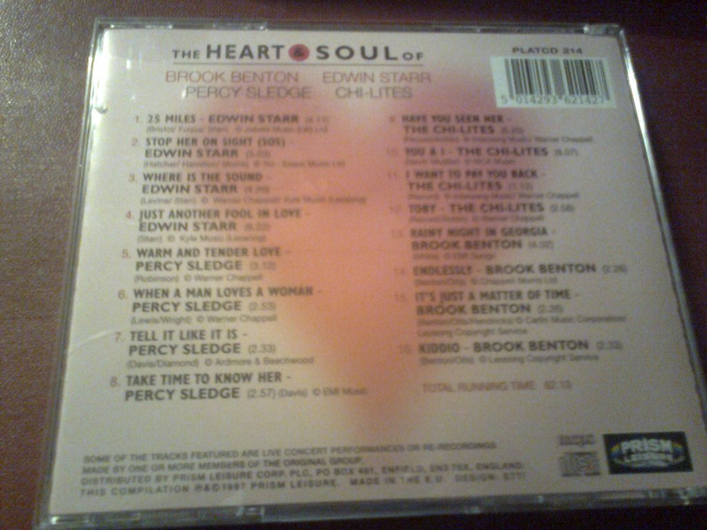 Brook Benton / Percy Sledge / Edwin Starr / Chi-Lites CD фирменный б/у - фото фото фото 1