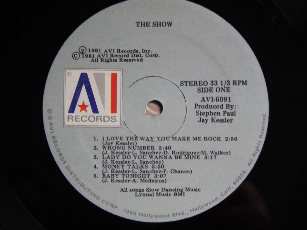 The Show ‎– The Show  (AVI Records ‎– AVI 6091, US) NM-/NM- - фото фото фото 2