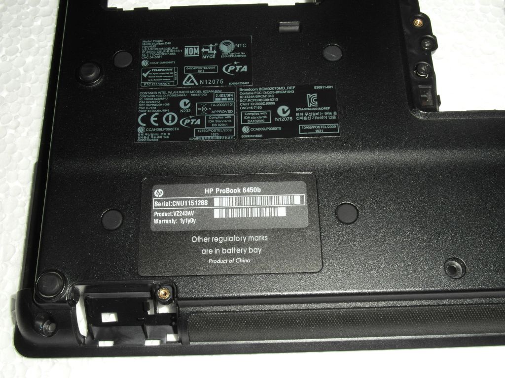 Низ корпуса ноутбука HP Probook 6450b 6070B0438202 - фото фото фото 4
