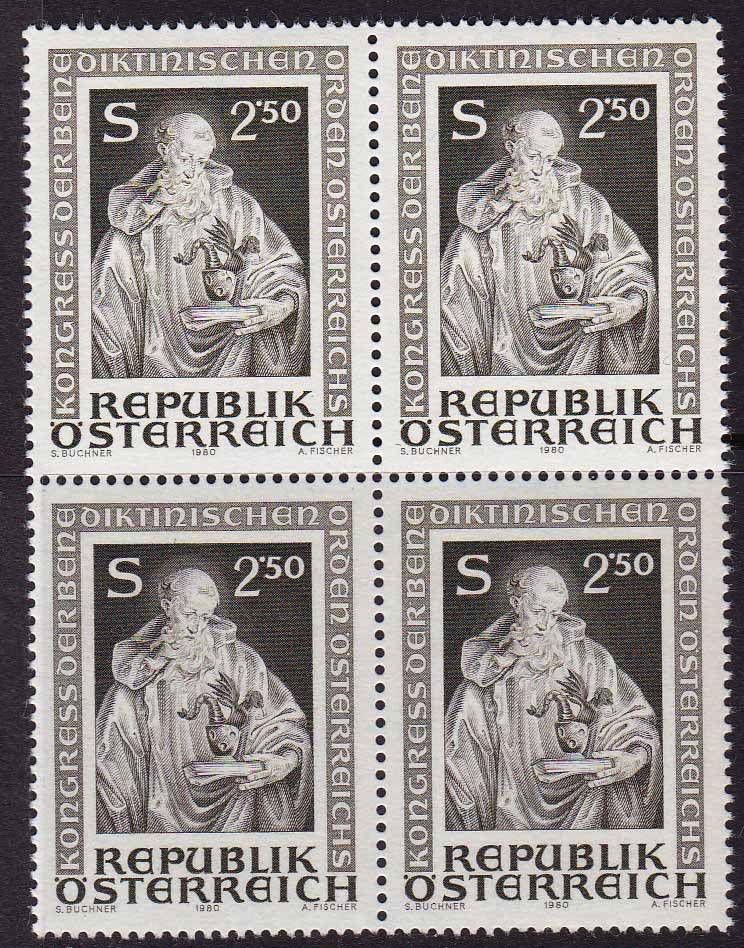 ZM Австрия  1980 г   MNH - квартблок - фото фото фото 0