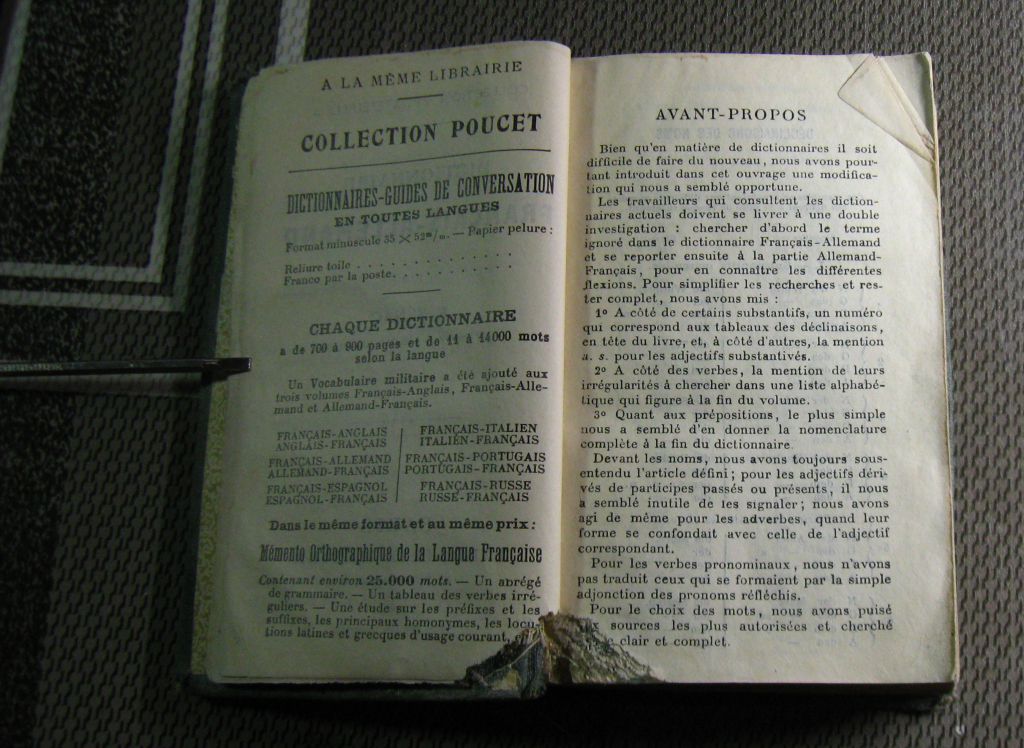 Словарь французко-немецкий 1938 г Paris Librairie Hatier - фото фото фото 3