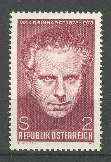 Австрия 1973 искусство театр Рейнхардт Германия США Mi 1424 MNH - фото фото фото 0