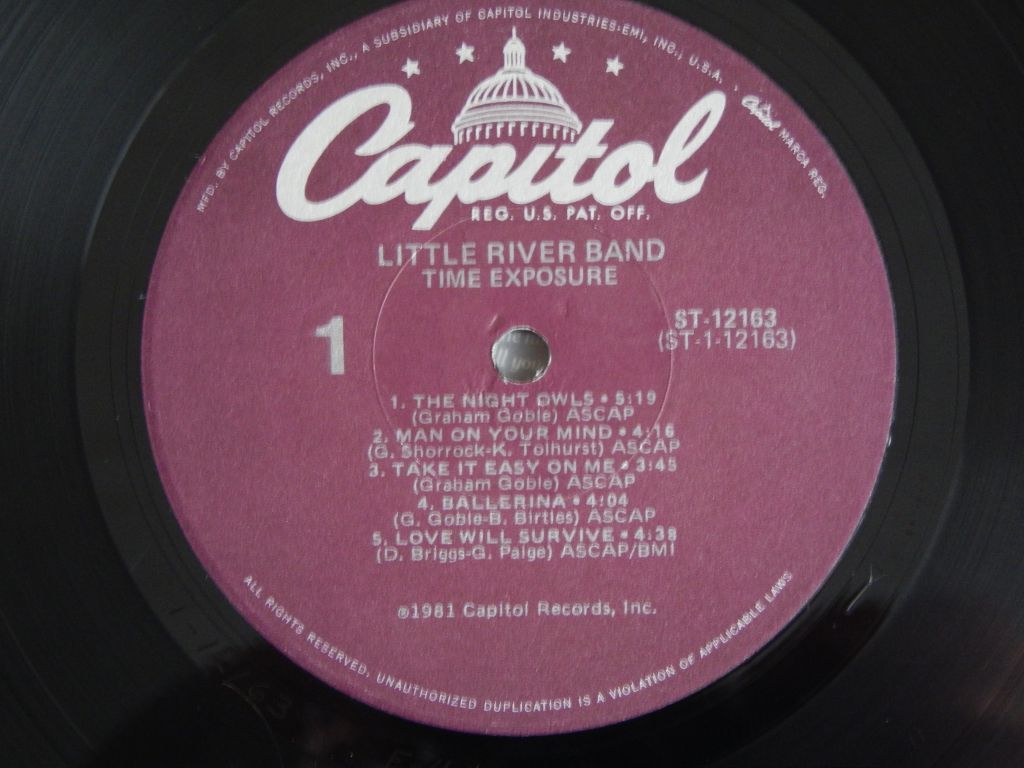 Little River Band ‎– Time Exposure  (Capitol Records ‎– ST-12163, US) EX+/EX+ - фото фото фото 3