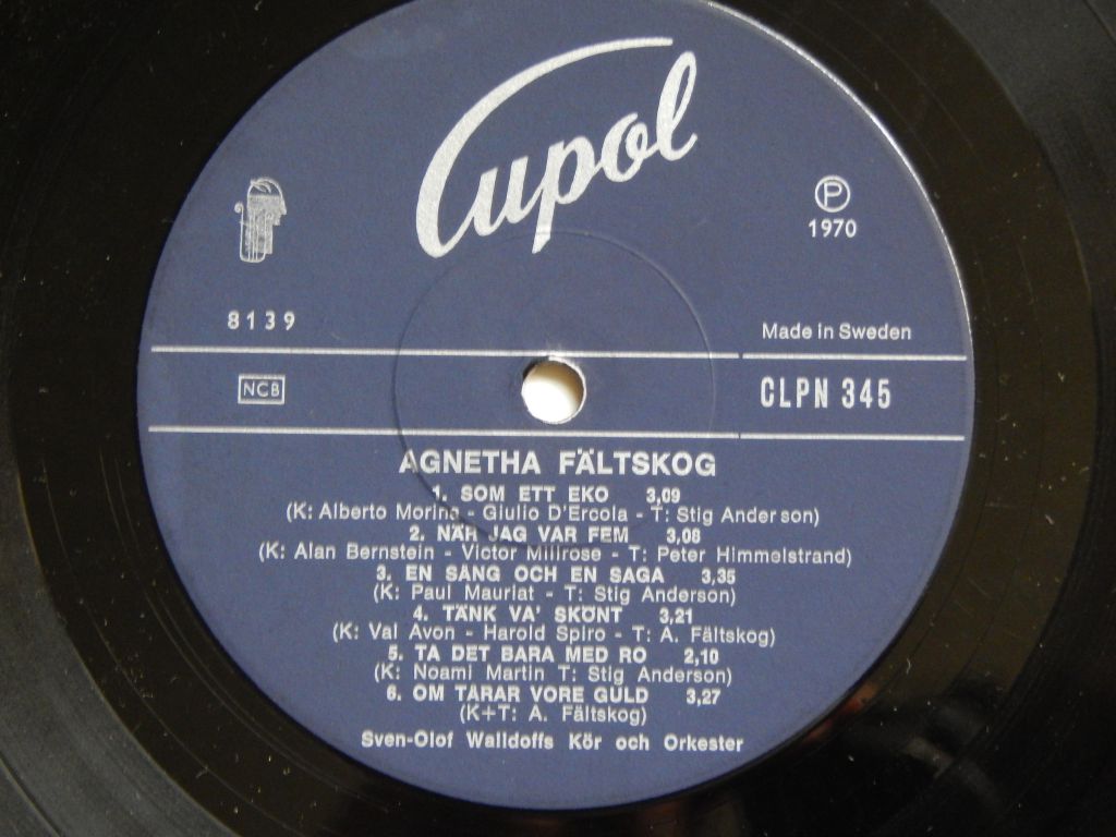 Agnetha Fältskog ‎– Som Jag Är 1970   (Cupol ‎– CLPN 345, Sweden) EX+/EX - фото фото фото 2