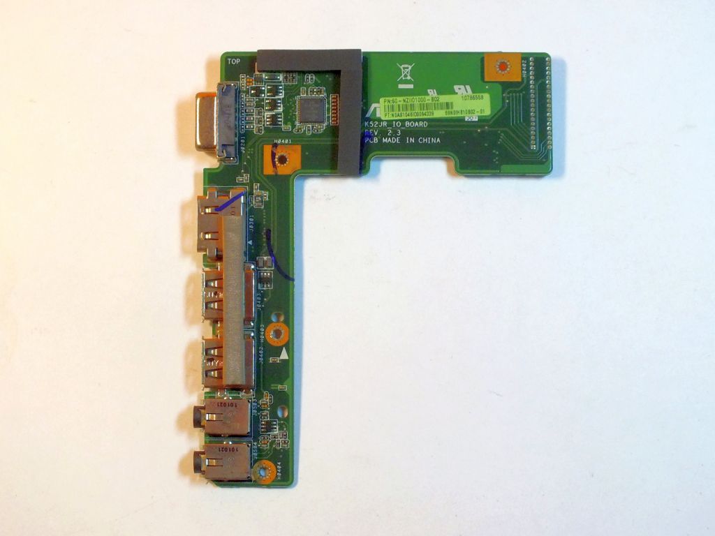 Плата   разъёмов   USB ,  аудио ,  VGA  ноутбука ASUS X52N - фото фото фото 0