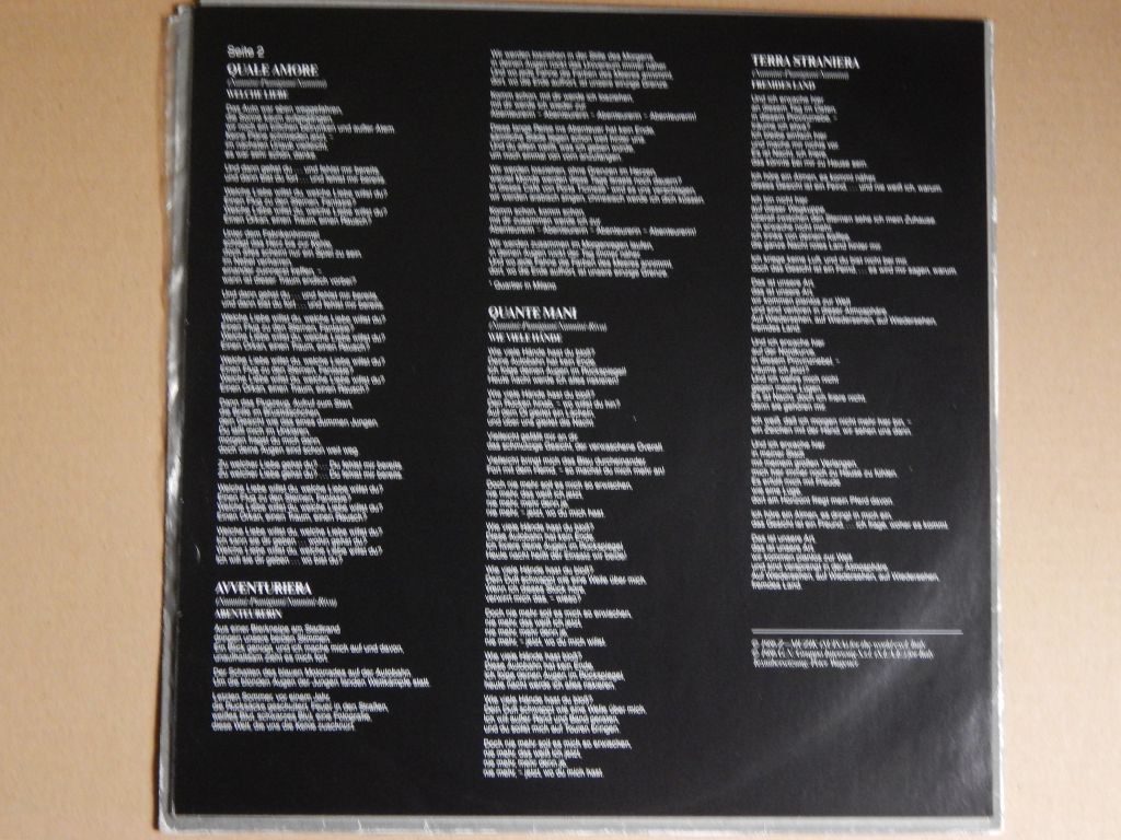 Gianna Nannini ‎– Profumo   (Metronome ‎– 829 711-1, Germany) insert EX+/EX+ - фото фото фото 2