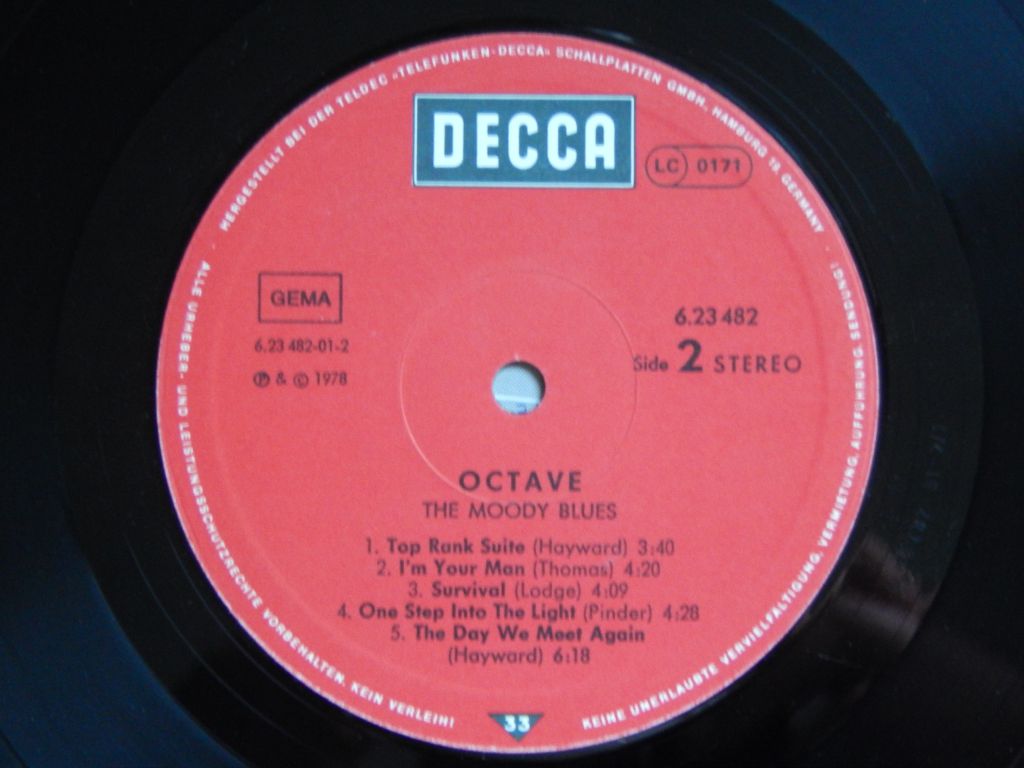 The Moody Blues ‎– Octave  (Decca ‎– 6.23 482, Germany) EX+/EX+ - фото фото фото 5