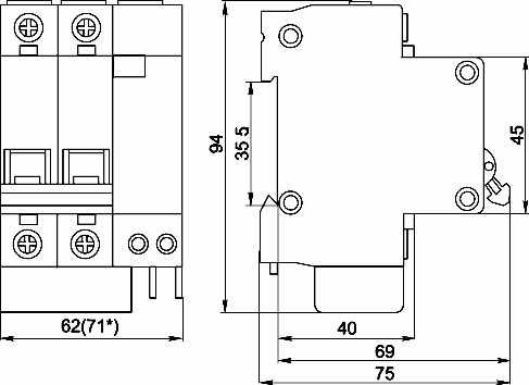 Автомат дифференциальный АД12 2Р, 16А, 30мА, IEK - фото фото фото 5
