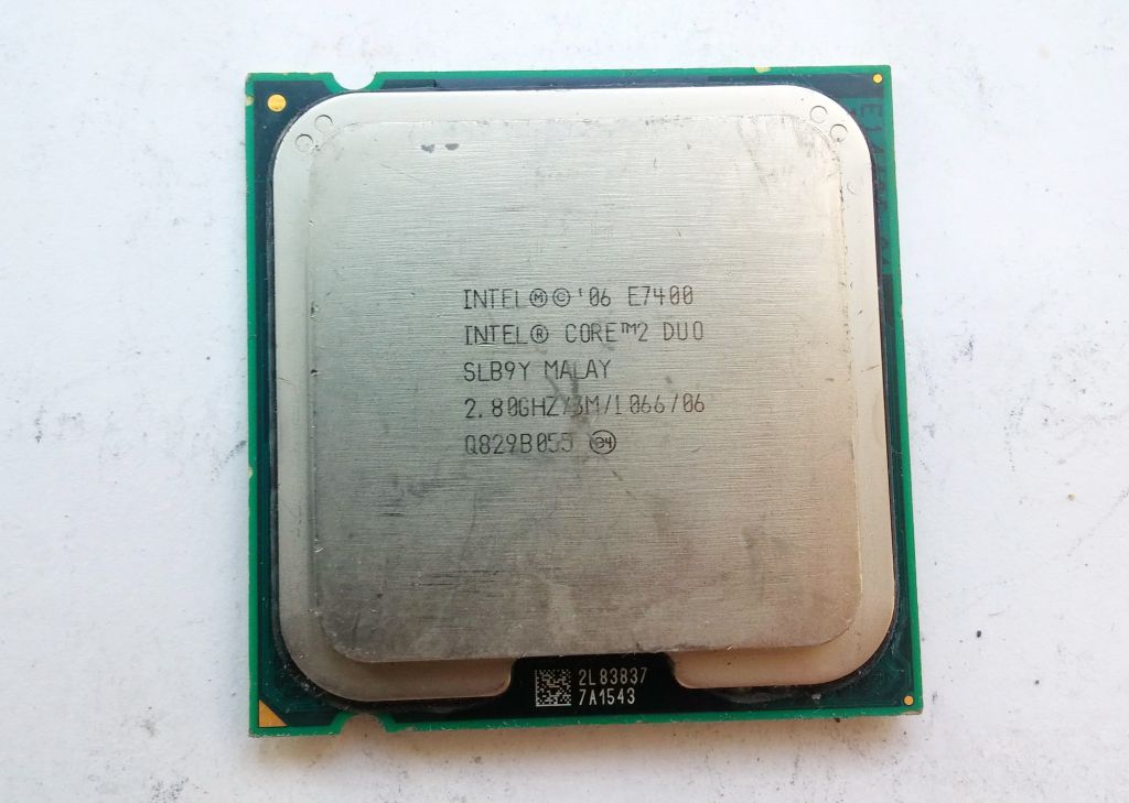 10шт LGA775 процессоров Core™2 Duo E7400 SLB9Y 2.80GHz/3M/1066MHz Вживане - фото фото фото 1