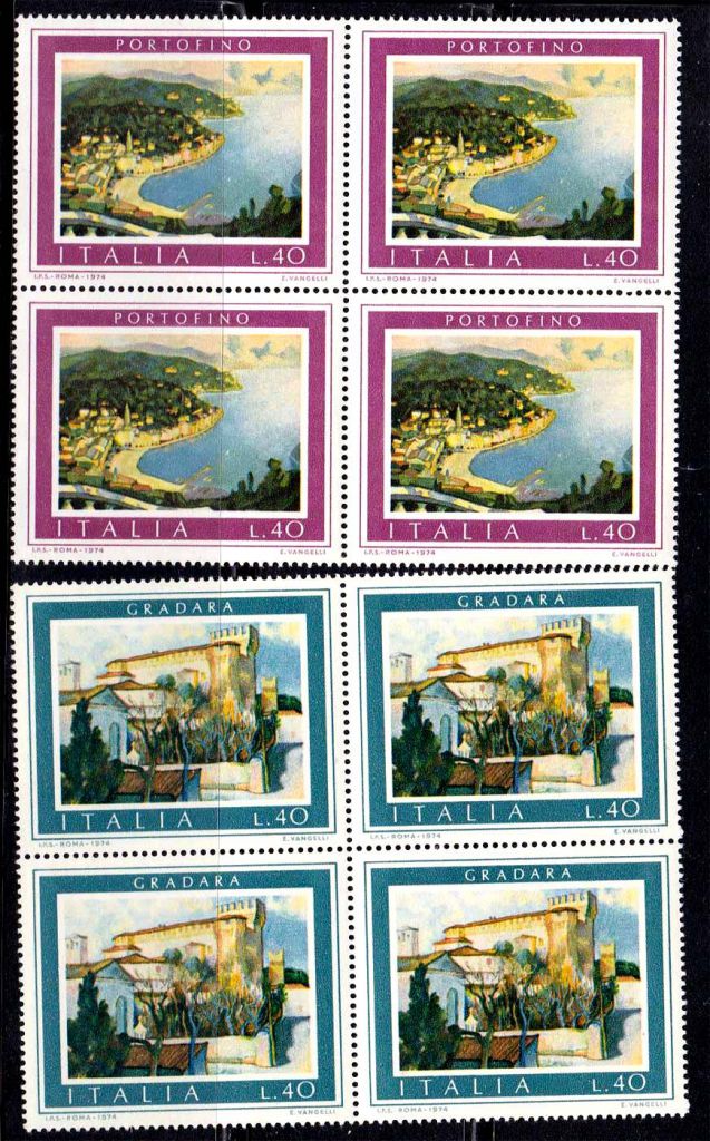 ZM Италия 1974 г  NNH -  квартблоки - фото фото фото 0