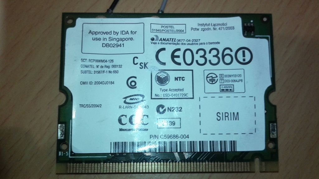 Wi-Fi и Bluetooth Intel PRO/Wireless 2200BG - network adapter - фото фото фото 1