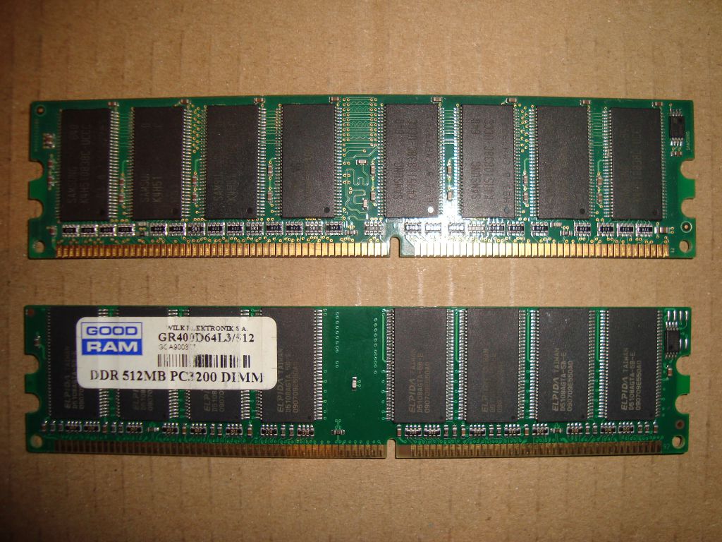 Оперативная память DDR1 512 MB PC3200 DIMM две штуки - фото фото фото 0