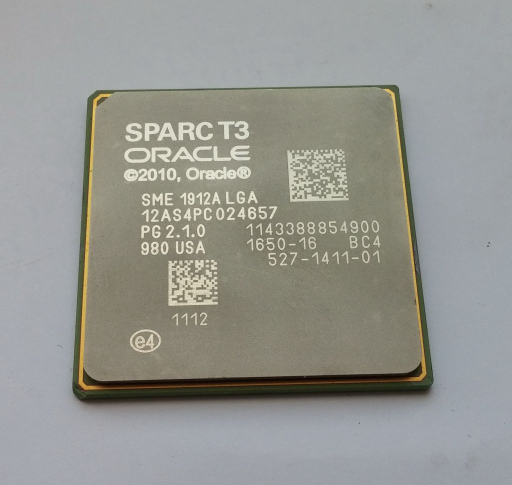 Sun Oracle Sparc T3 1.65GHz LGA 1912A 16ядер/128потоков процессор Вживане - фото фото фото 5