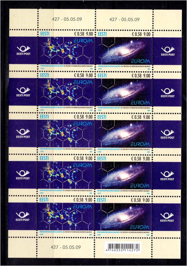 Космос  Эстония 2009 г  MNH - м/л - фото фото фото 0