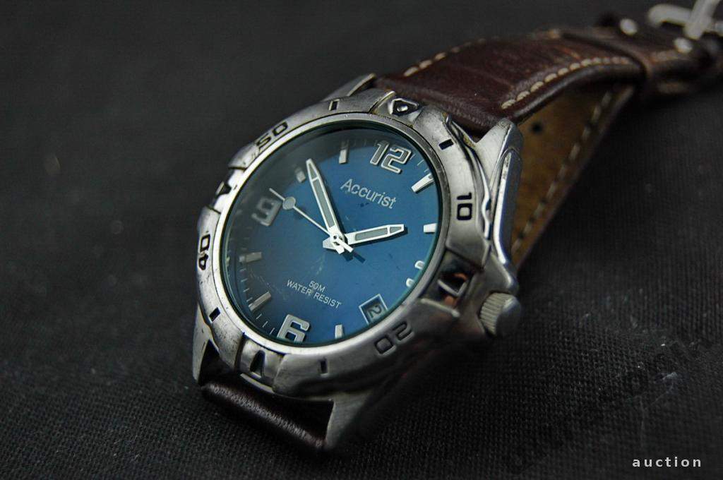 Годинник часы ACCURIST дата мех.Citizen 50м. синий Вживане - фото фото фото 1