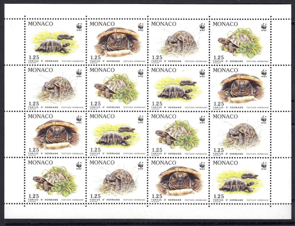 NM Фауна Моонако 1991 г MNH - м/л - фото фото фото 0