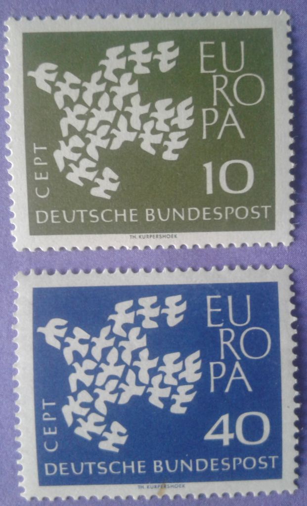 ФРГ 1961 Европа СЕРТ Mi 367-368 MNH - фото фото фото 0