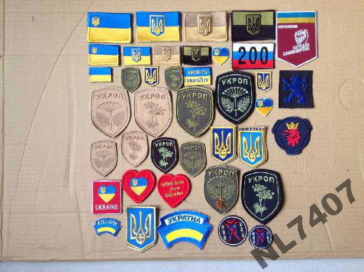 ТРИЗУБ Украина синий ВЕЛИКИЙ ШЕВРОН НАШИВКА - фото фото фото 7