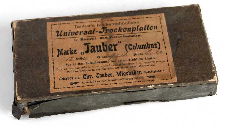 Коробка Tauber из-под фотопластин, 1900-е,Германия - фото фото фото 0