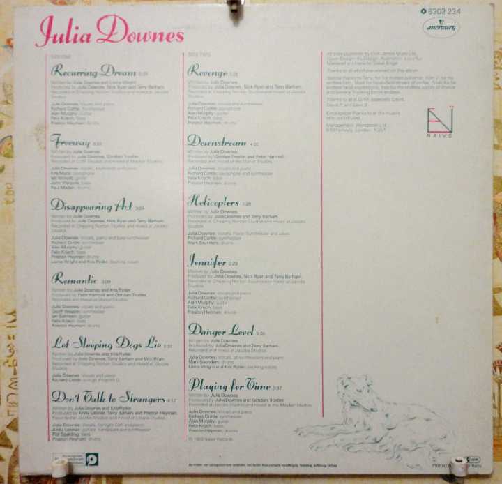 Julia Downes  (Let Sleeping Dogs Lie) EX+ - фото фото фото 1