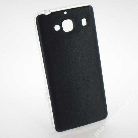 ЧЕХОЛ НАКЛАДКА КОЖА Xiaomi Redmi 2 LEATHER CASE че - фото фото фото 1