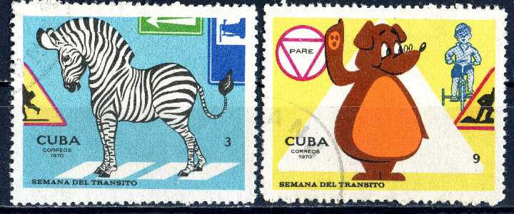 Куба. Дорожные знаки  (серия) 1970 г. - фото фото фото 0