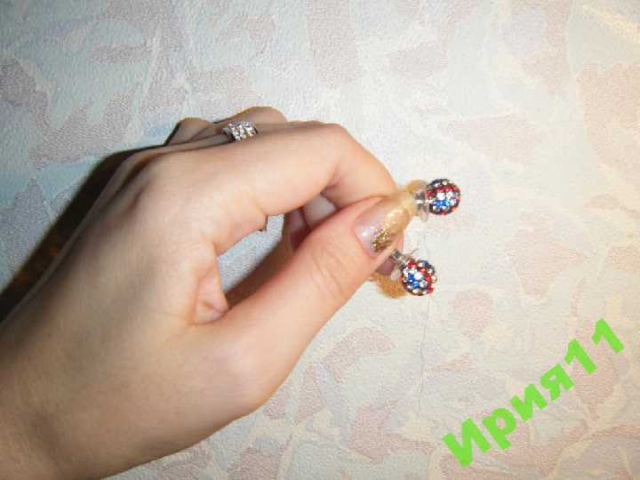 серьги гвоздики вкрутки пусеты СВАРОВСКИ флаг - фото фото фото 5