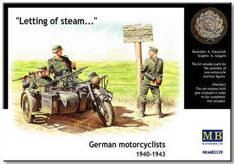 Master Box 3539 German motorcyclists, 1940-1943 - фото фото фото 0