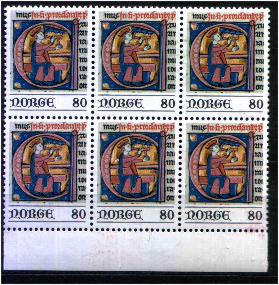 ZM  Норвегия 1977 г   MNH - шестиблок - фото фото фото 0