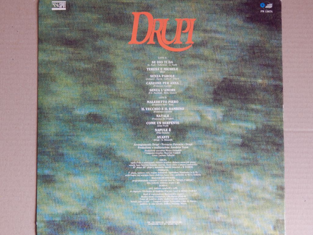 Drupi ‎– Avanti   (Five Record ‎– FM 13674, Italy) NM-/NM- - фото фото фото 1