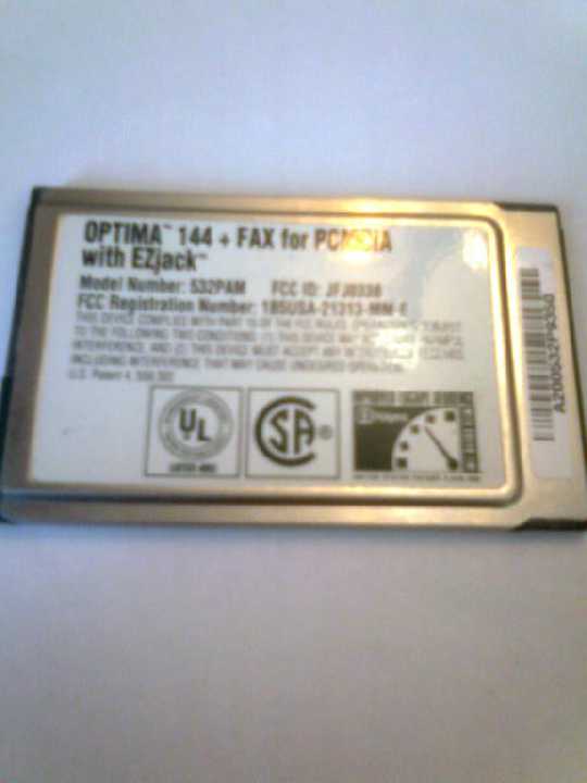 pcmcia карта optima fax 144 - фото фото фото 1