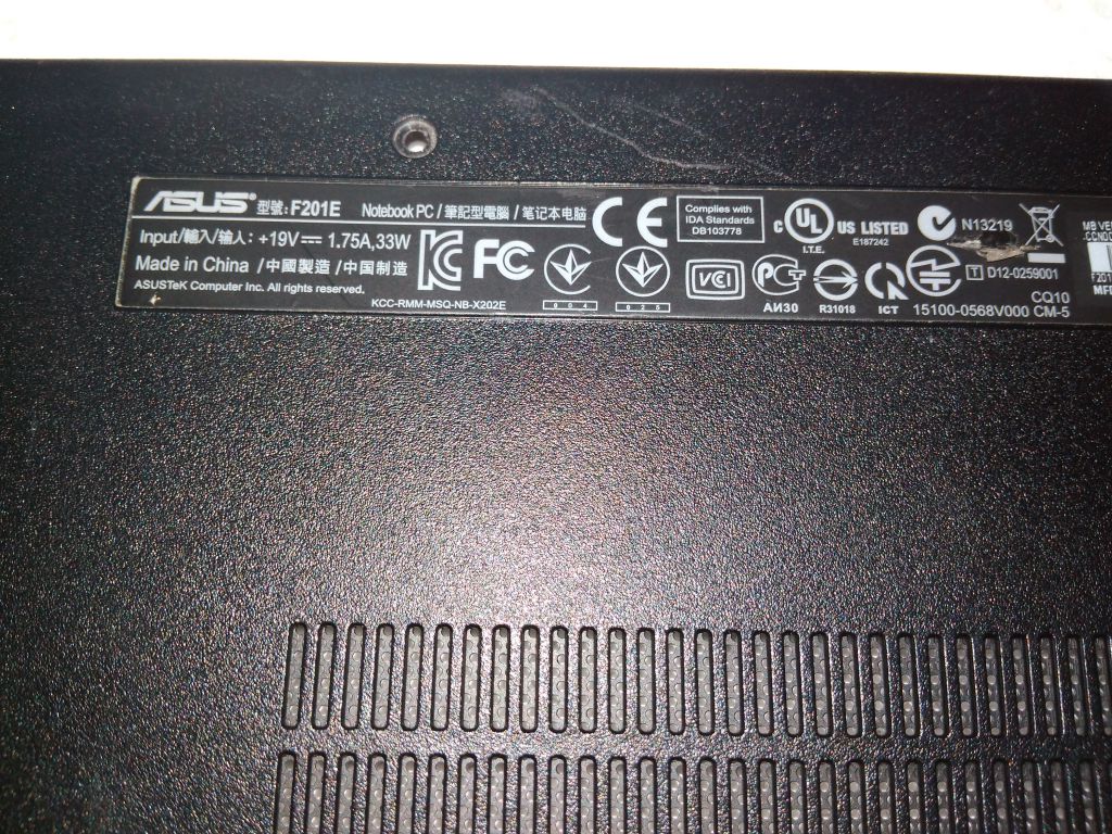 Сервісна кришка ноутбука ASUS F201E - фото фото фото 3