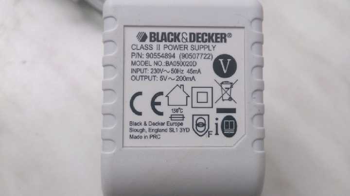 БЛОК ПИТАНИЯ ЗАРЯДНОЕ Black &amp; Decker AC 5V 0.2 - фото фото фото 5