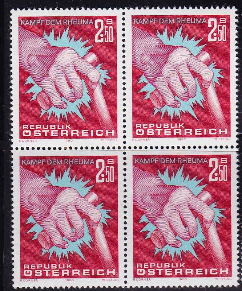 ZM Австрия  1980 г   MNH - квартблок - фото фото фото 0