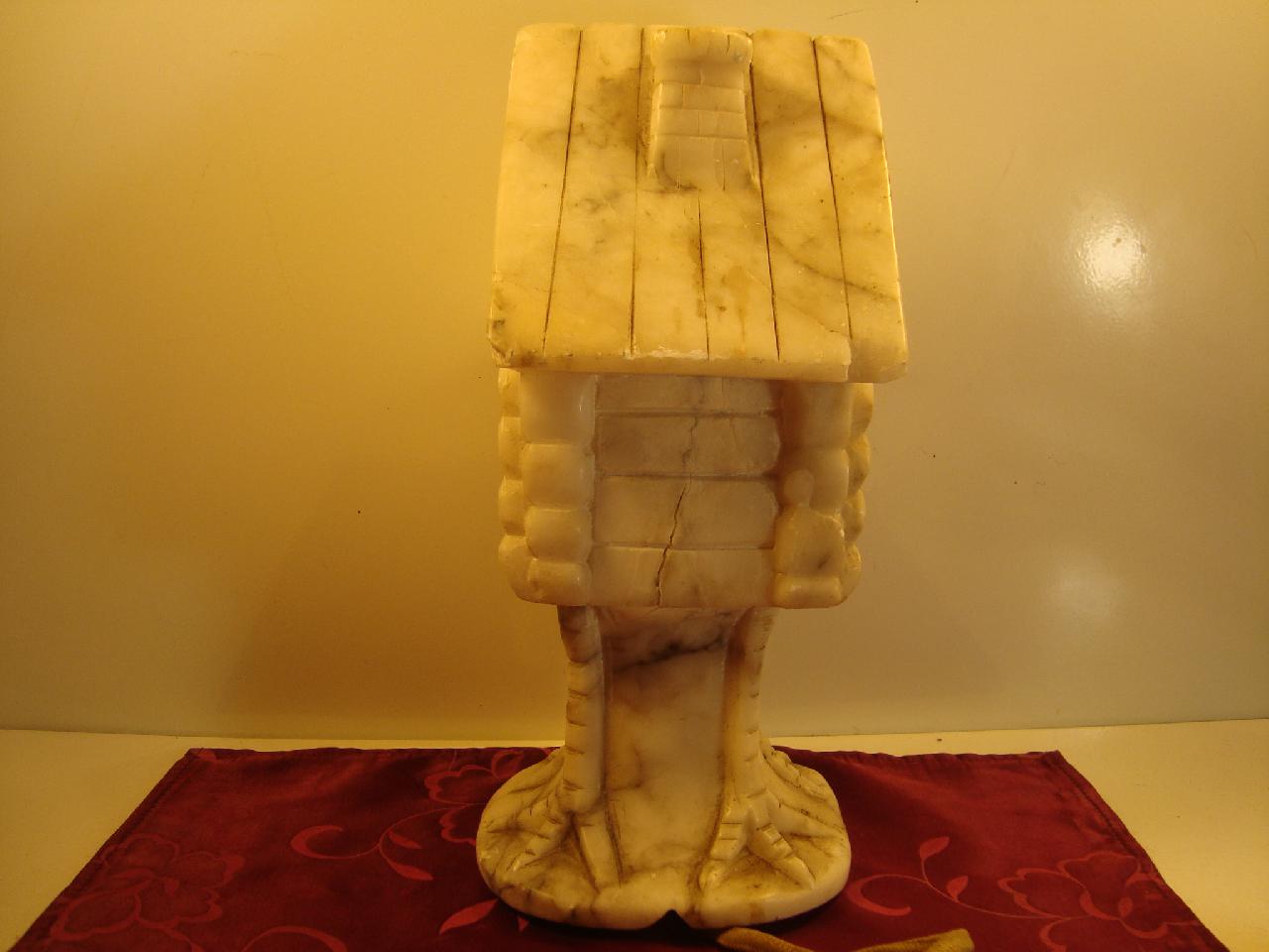 Настольная лампа (Избушка). Мрамор. СССР - фото фото фото 3