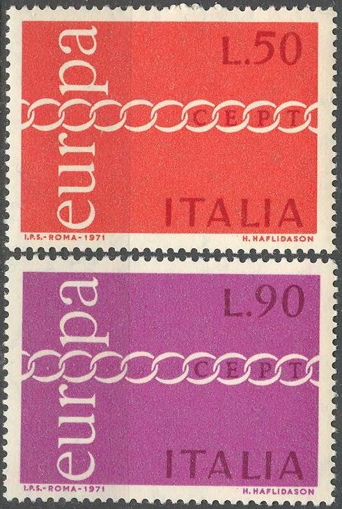 Италия 1971 Европа CEPT Mi 1335-1336 MNH - фото фото фото 0