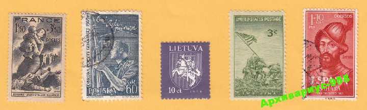 ФРАНЦИЯ 1943 США Польша РЕЙХ История Герб Подборка - фото фото фото 0