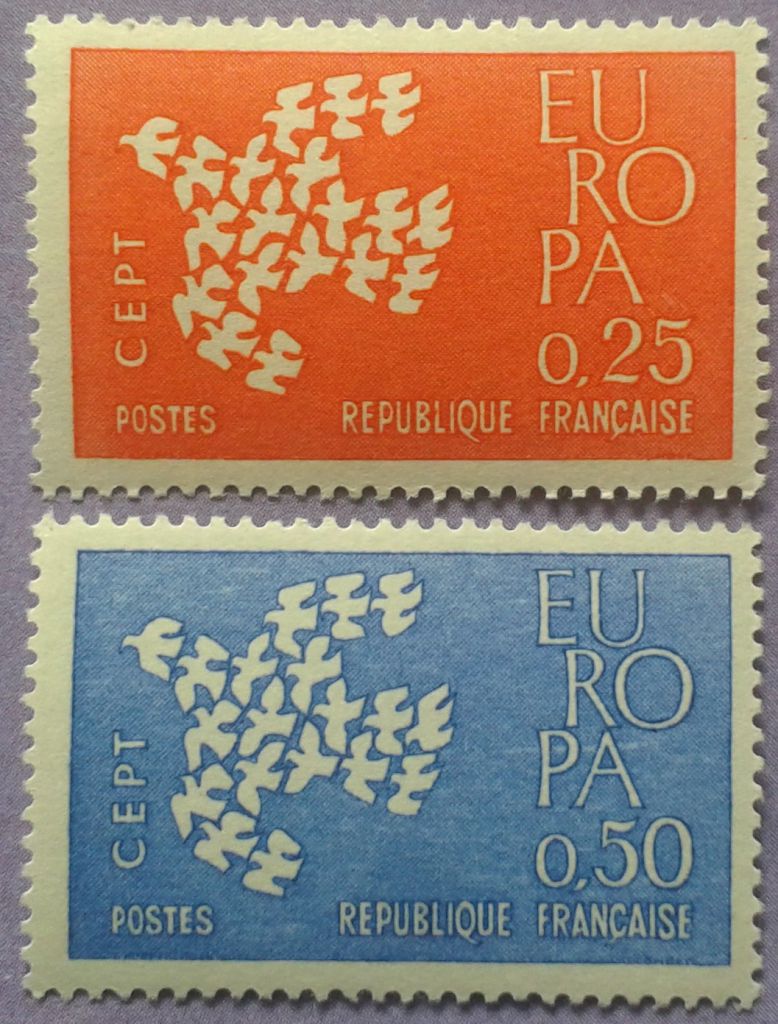 Франция 1961 Европа CEPT Mi 1363-1364 MNH - фото фото фото 0